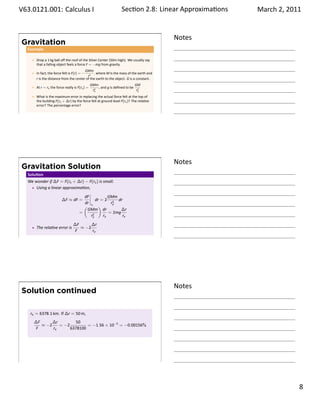 Lesson 12: Linear Approximations and Differentials (handout) | PDF