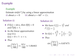 Lesson 12: Linear Approximation and Differentials | PDF
