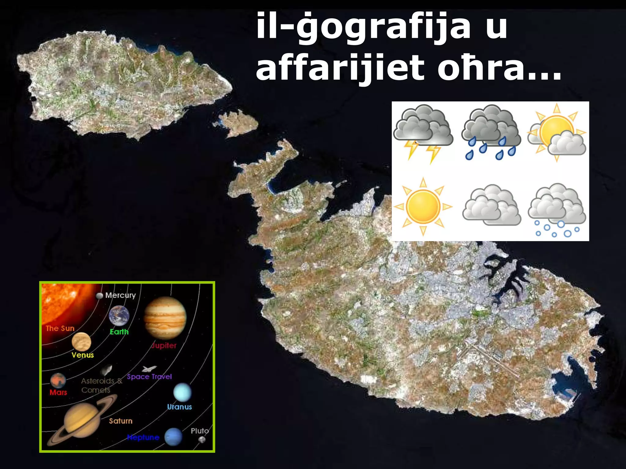 il-ġografija u affarijiet oħra... 