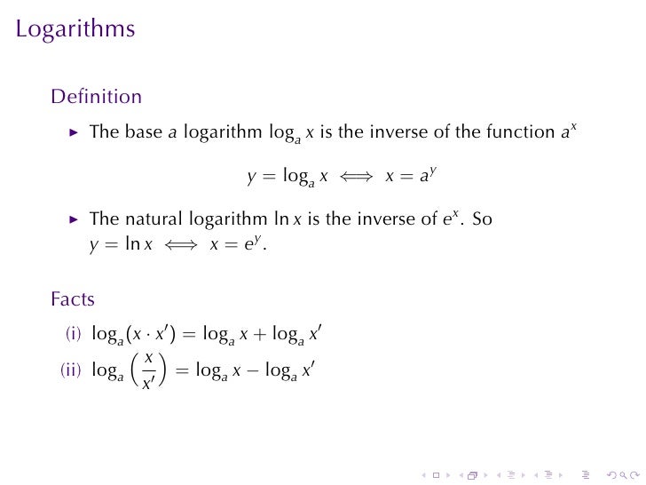Lesson 13 Derivatives Of Logarithmic And Exponential Functions