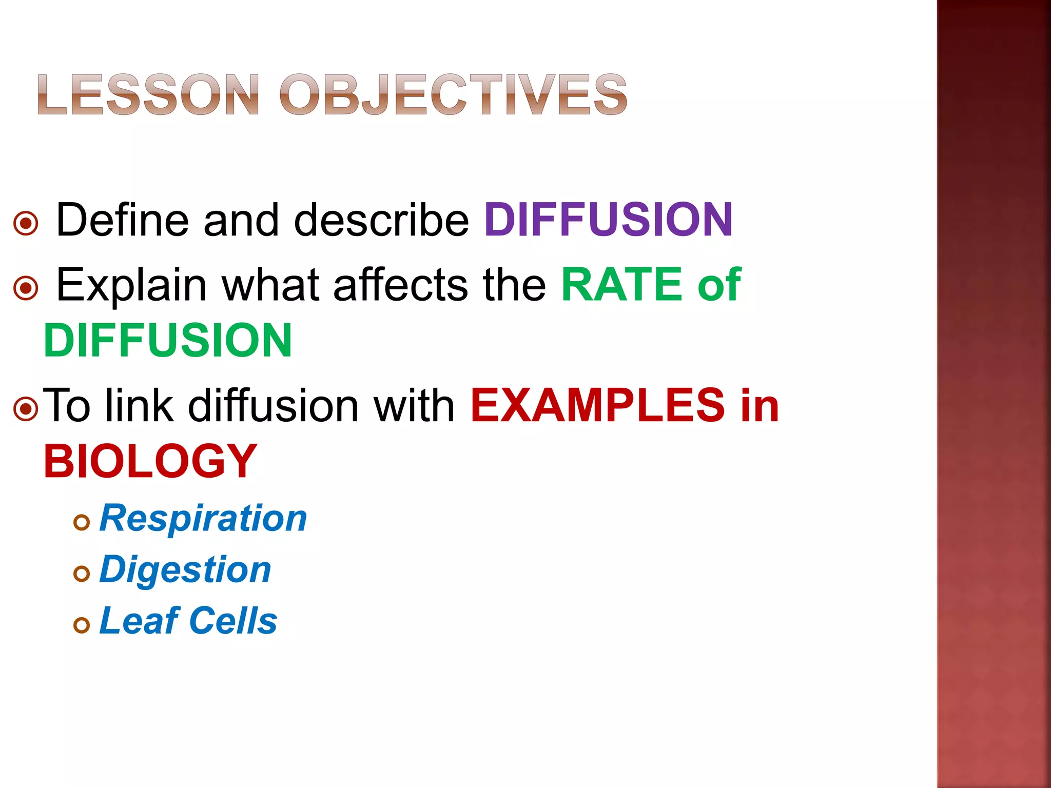 Lesson 13 diffusion | PPTX