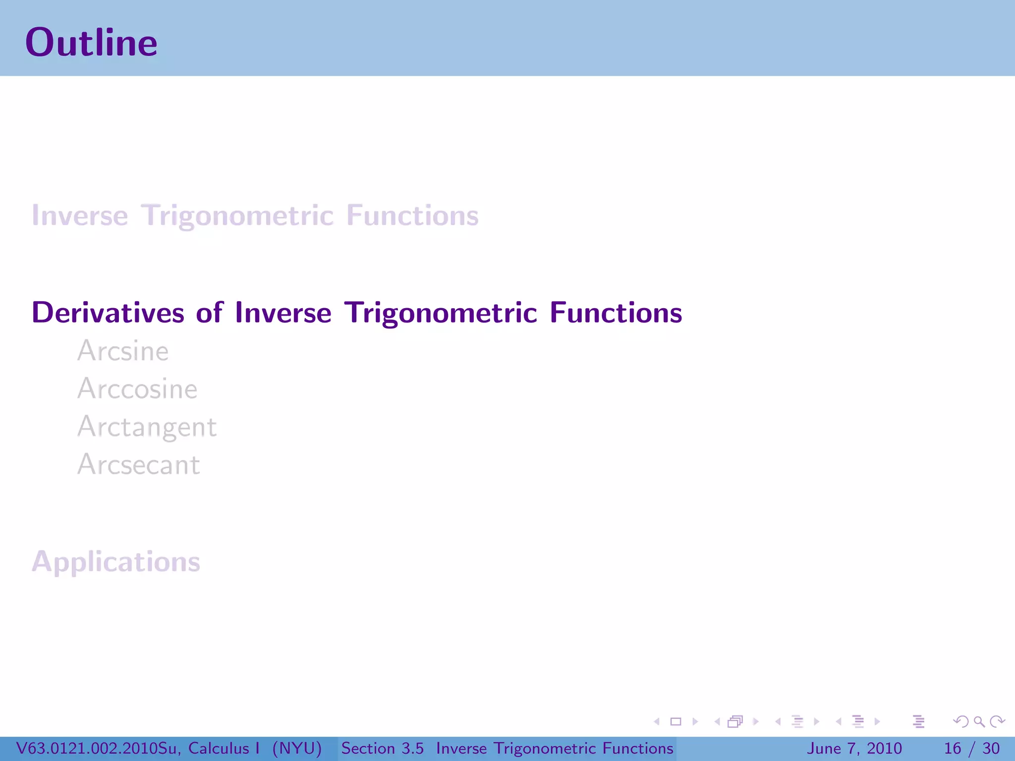 Lesson 16: Inverse Trigonometric Functions | PPT