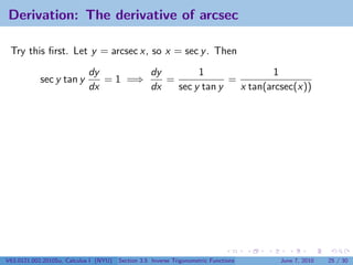 Lesson 16: Inverse Trigonometric Functions | PDF