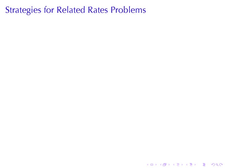 Lesson 13: Related Rates of Change