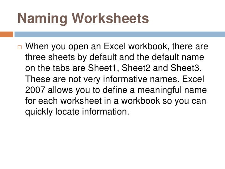 Lesson13 Working With Worksheets