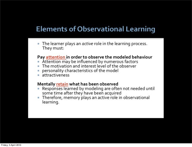 4 processes learning of observational 13 observational Lesson 2013 learning
