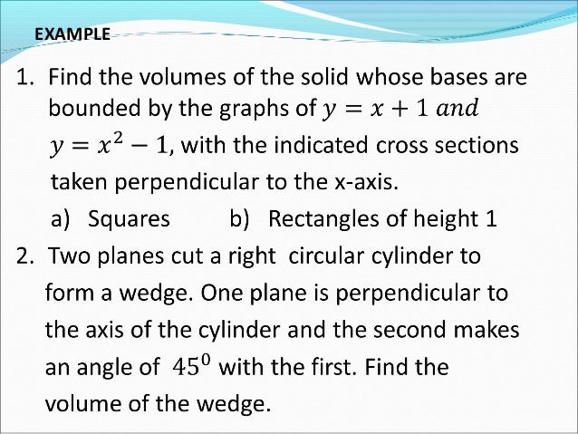 Lesson 13 volume of solids of revolution