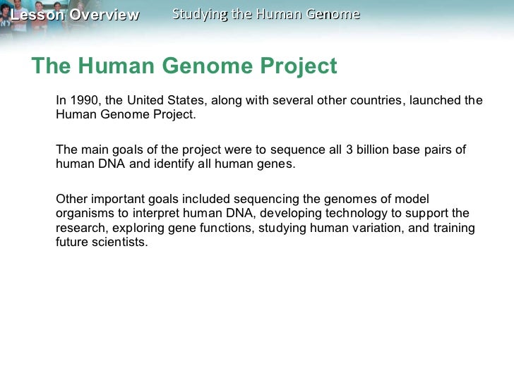 a study of the human genome project a study of the human genome project