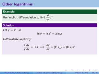 Lesson 14: Derivatives of Exponential and Logarithmic Functions ...