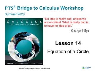Lesson 14: Equation of a Circle | PPTX