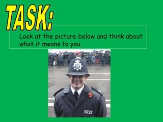 Look at the picture below and think about
what it means to you.

 