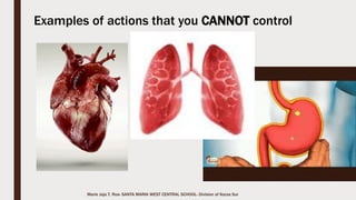 Marie Jaja Tan Roa Santa
The shoulder girdle consists
of the clavicle or collar bone
and the scapula or shoulder
blade.
The arm bone or humerus,
forms a joint with the
scapula above and with two
forearm bones at the elbow.
The Appendicular Skeleton:The Shoulder Girdle
 