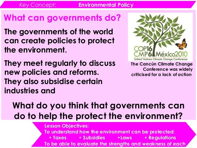 How to write environmental policies