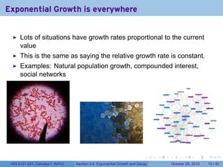 Lesson 15: Exponential Growth and Decay (Section 021 slides) | PDF