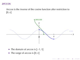 Lesson 15: Inverse Trigonometric Functions | PDF