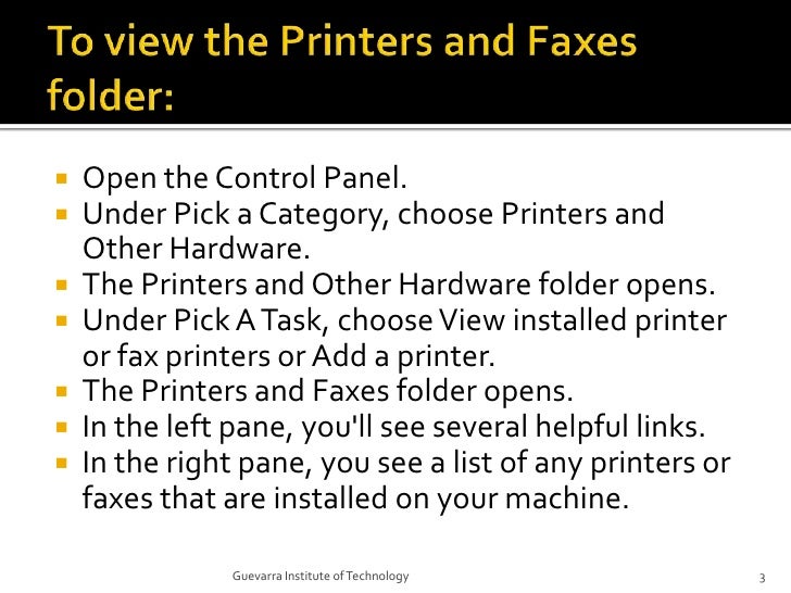 Lesson 15 Using A Printer