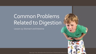 Common Problems
Related to Digestion
Lesson 15: Stomach and Intestine
Marie Jaja T. Roa- Santa Maria West Central School- Schools Division of Ilocos Sur
 