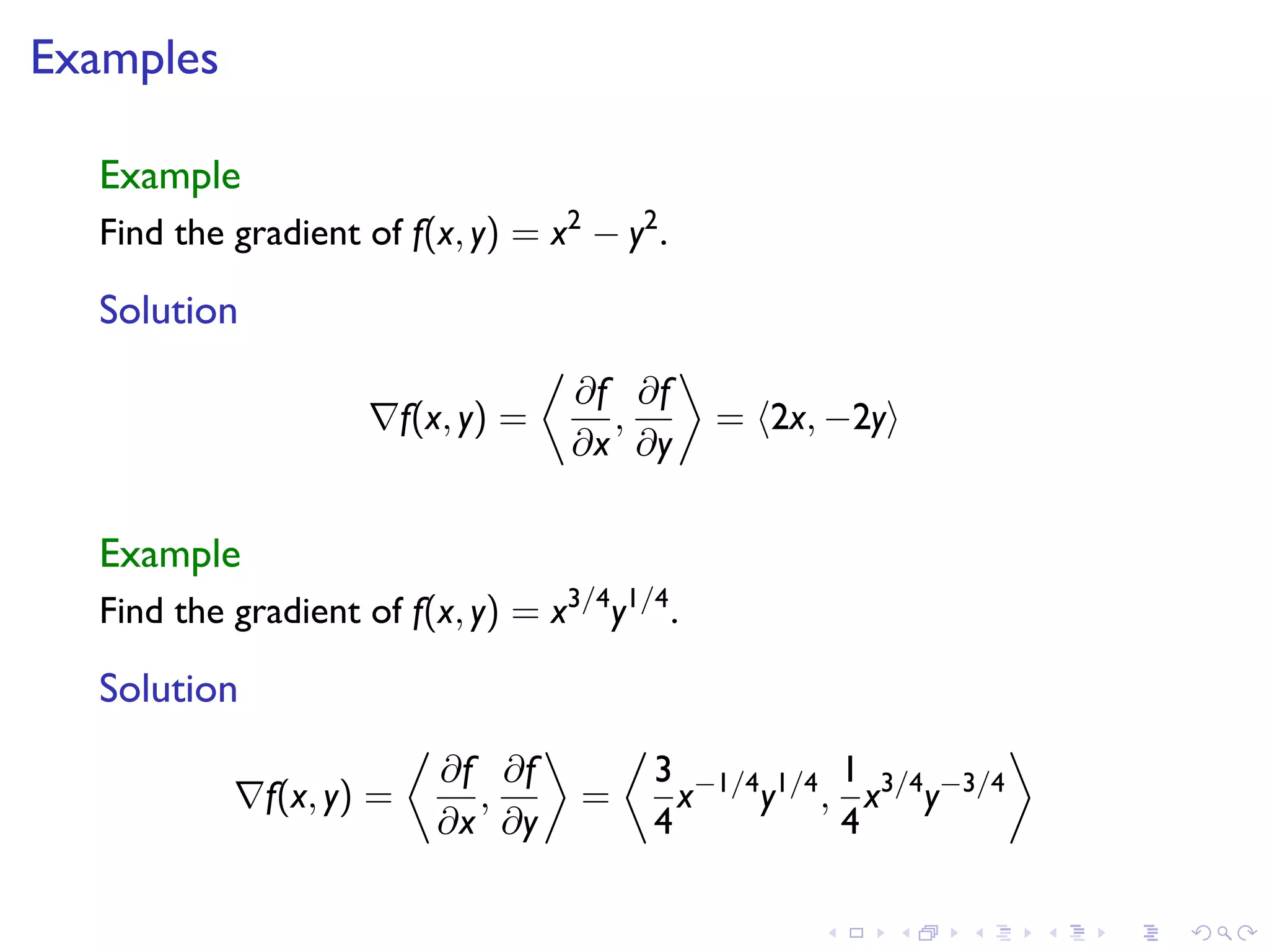 Lesson 15: Gradients and level curves