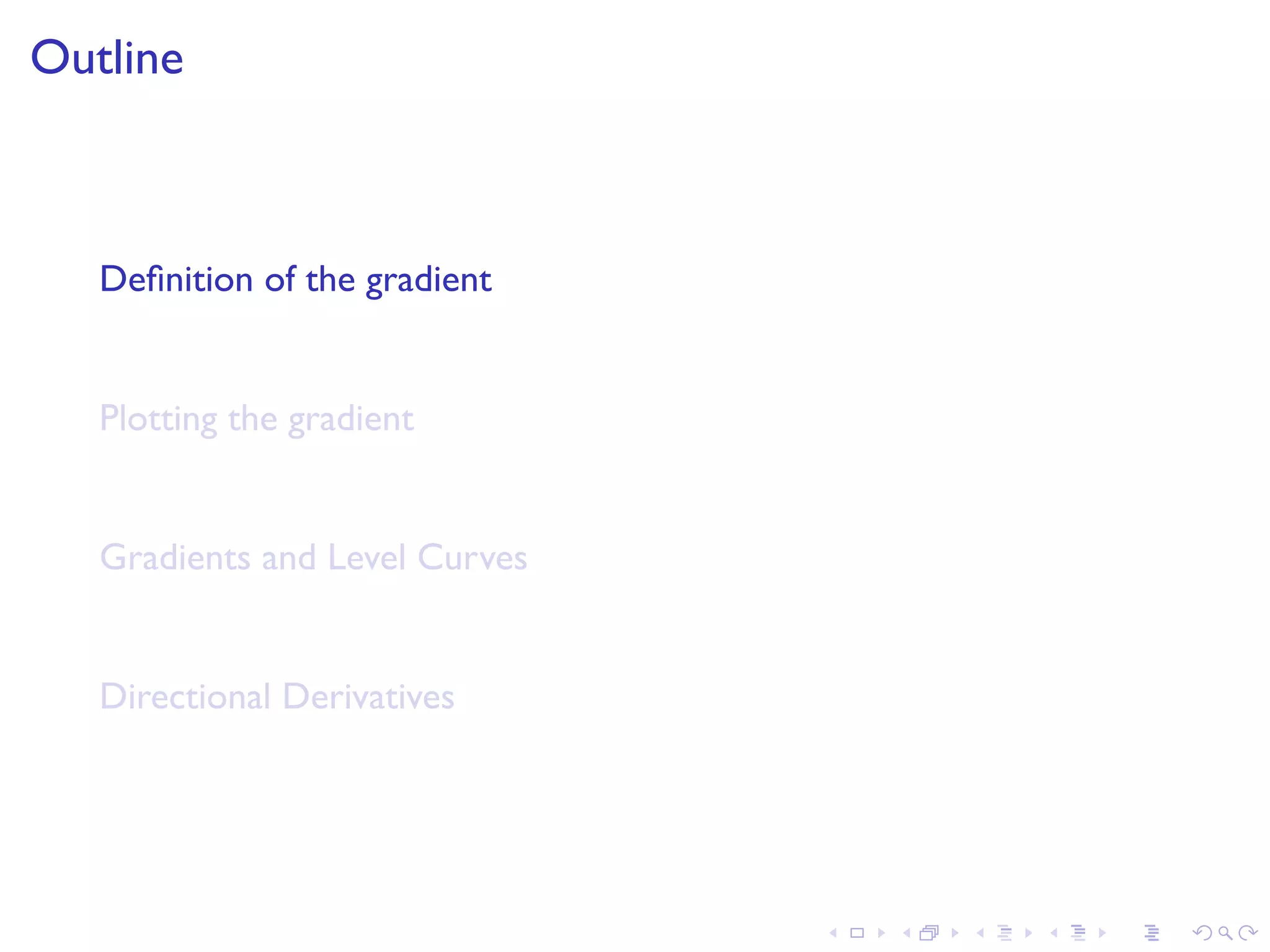 Lesson 15: Gradients and level curves