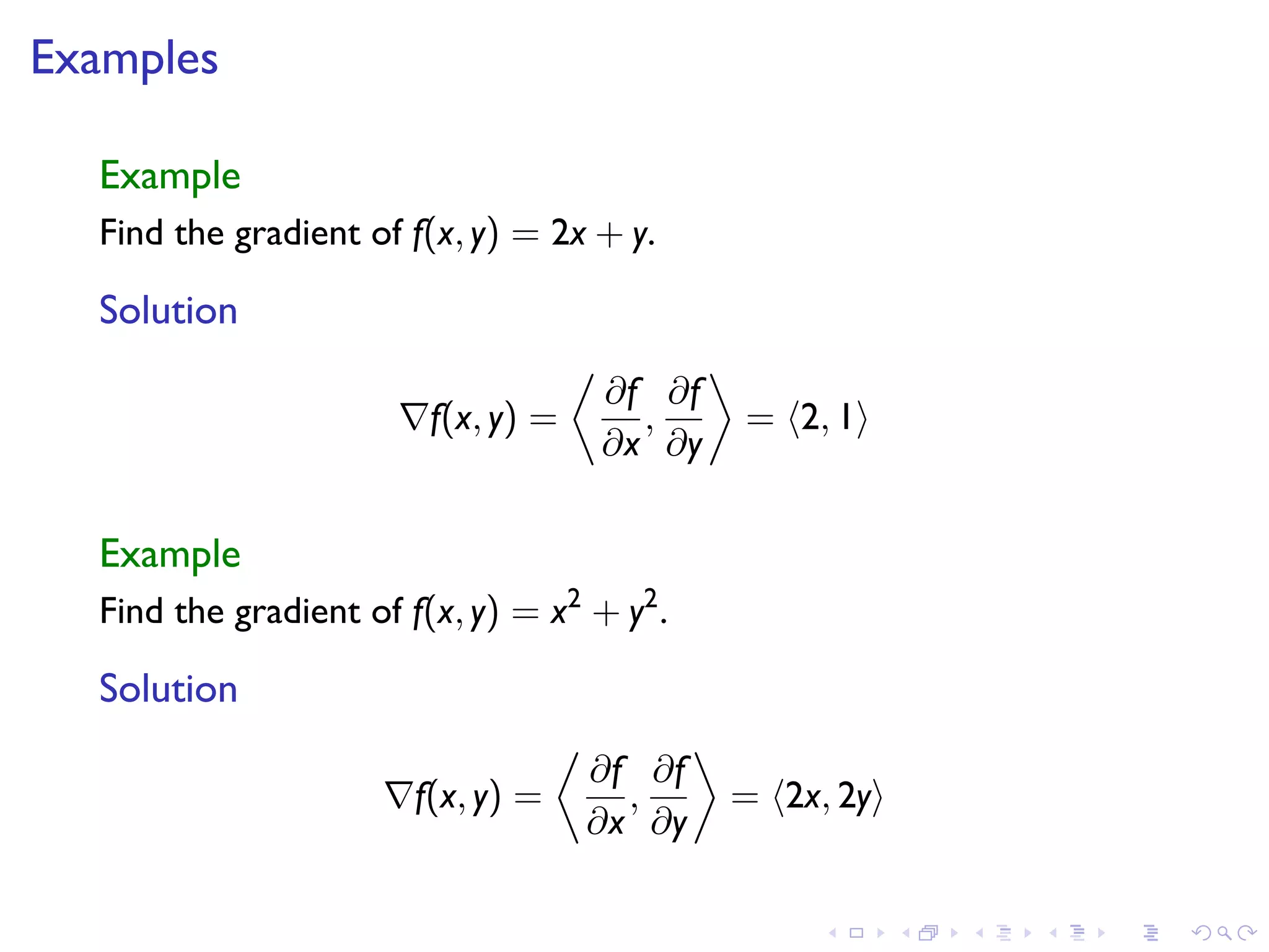 Lesson 15: Gradients and level curves