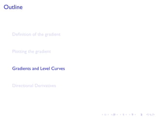 Lesson 15: Gradients and level curves