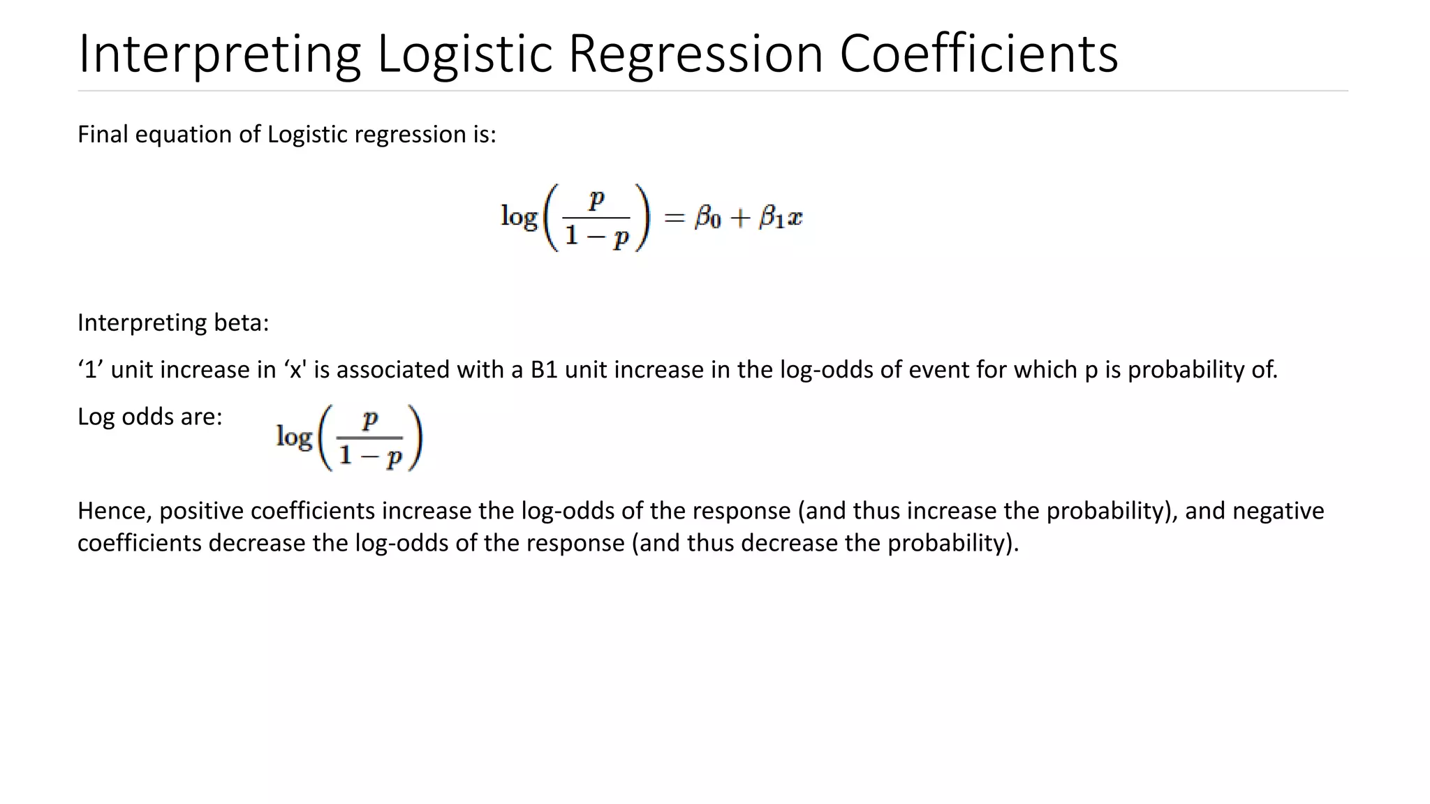 Machine Learning Algorithm - Logistic Regression | PPT