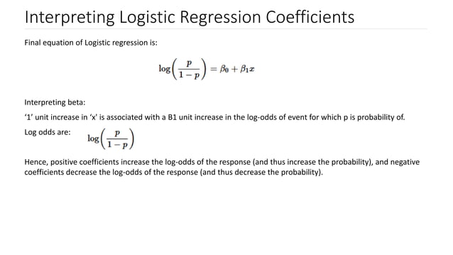 Machine Learning Algorithm - Logistic Regression | PPT