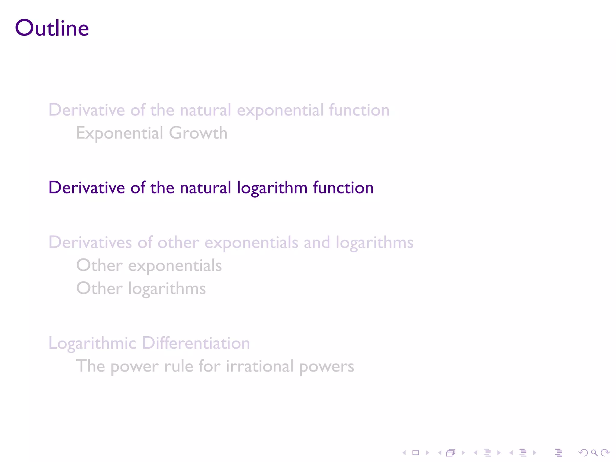 Lesson 16: Derivatives of Exponential and Logarithmic Functions