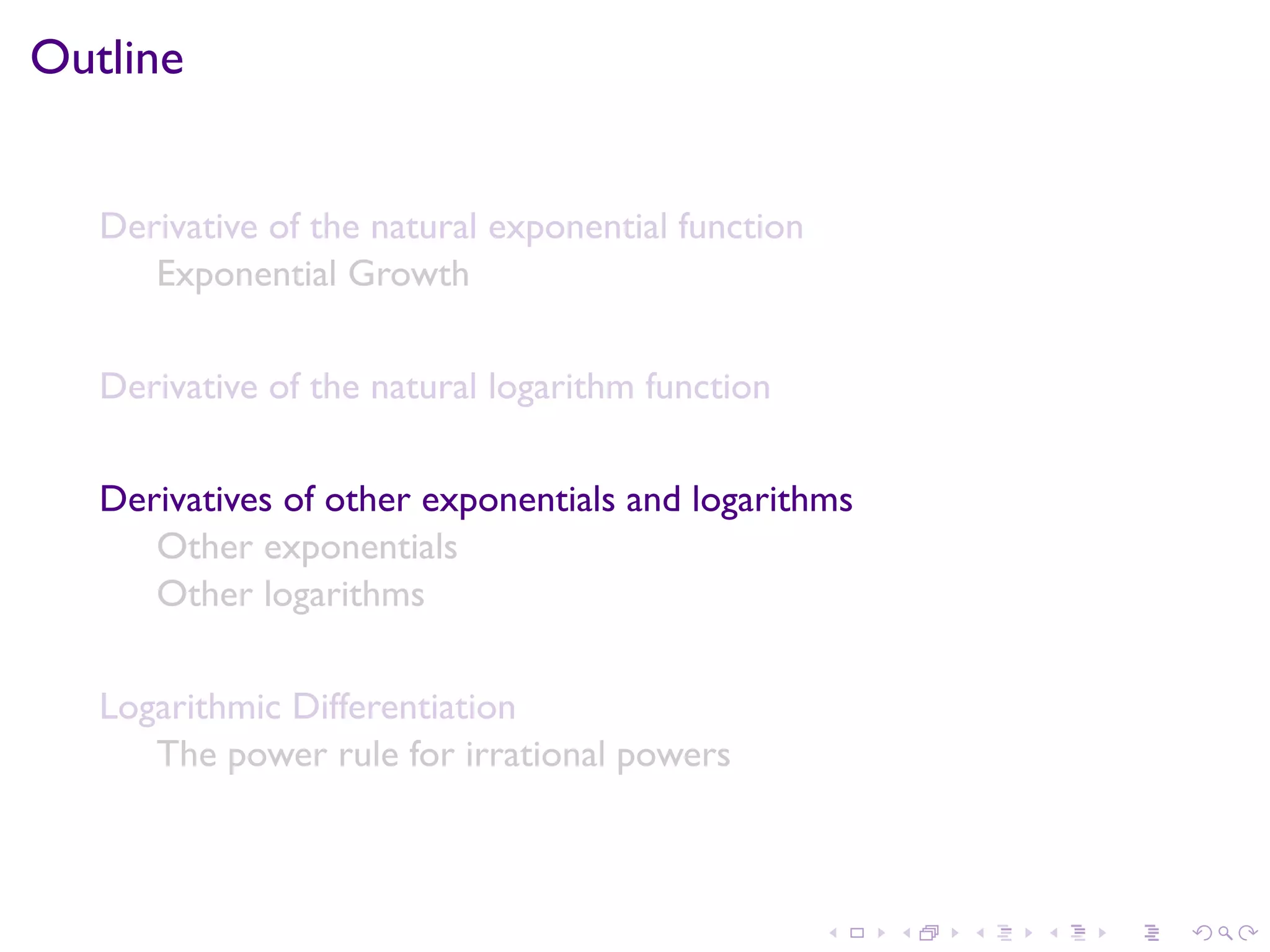 Lesson 16: Derivatives of Exponential and Logarithmic Functions