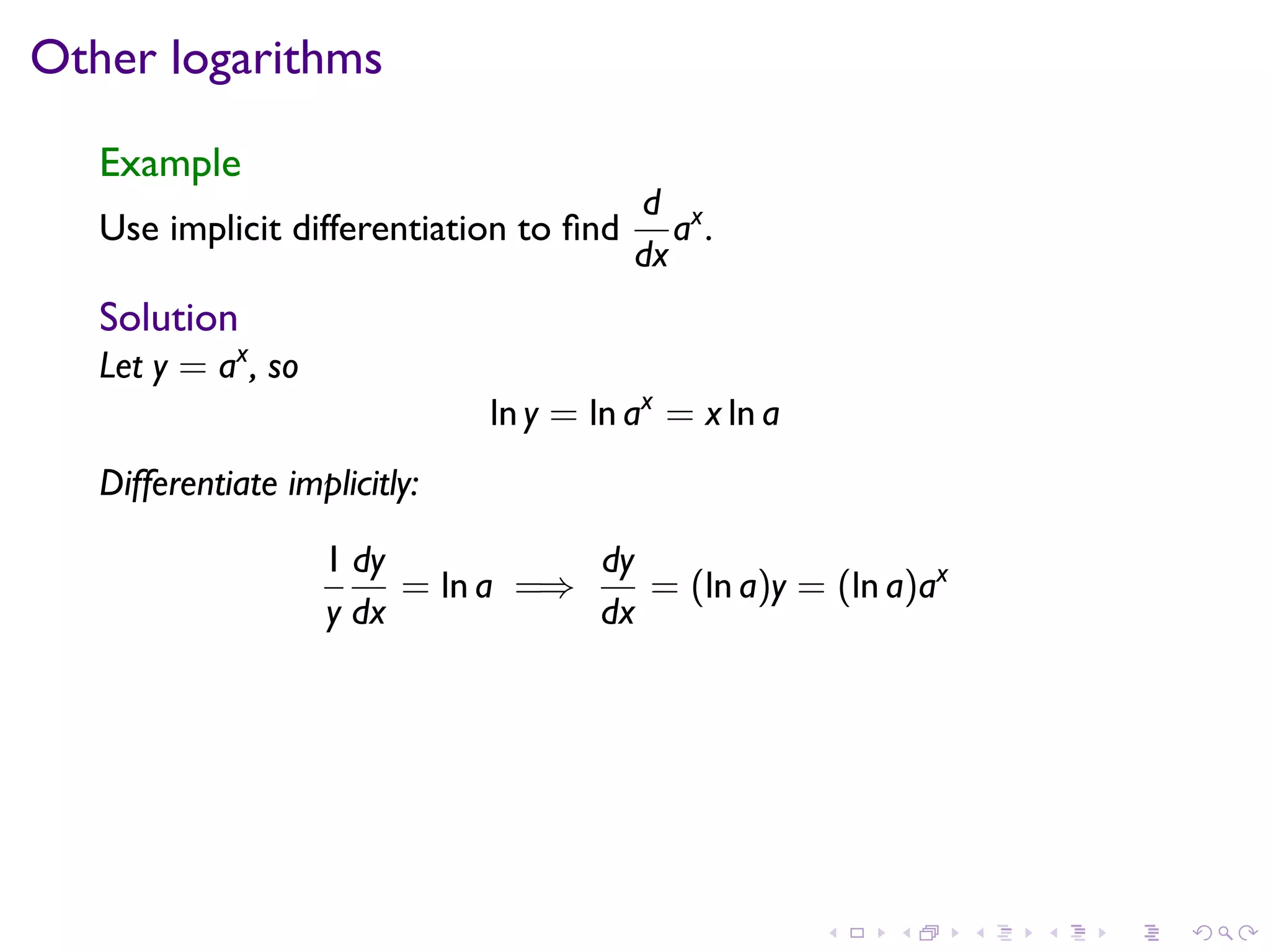 Lesson 16: Derivatives of Exponential and Logarithmic Functions