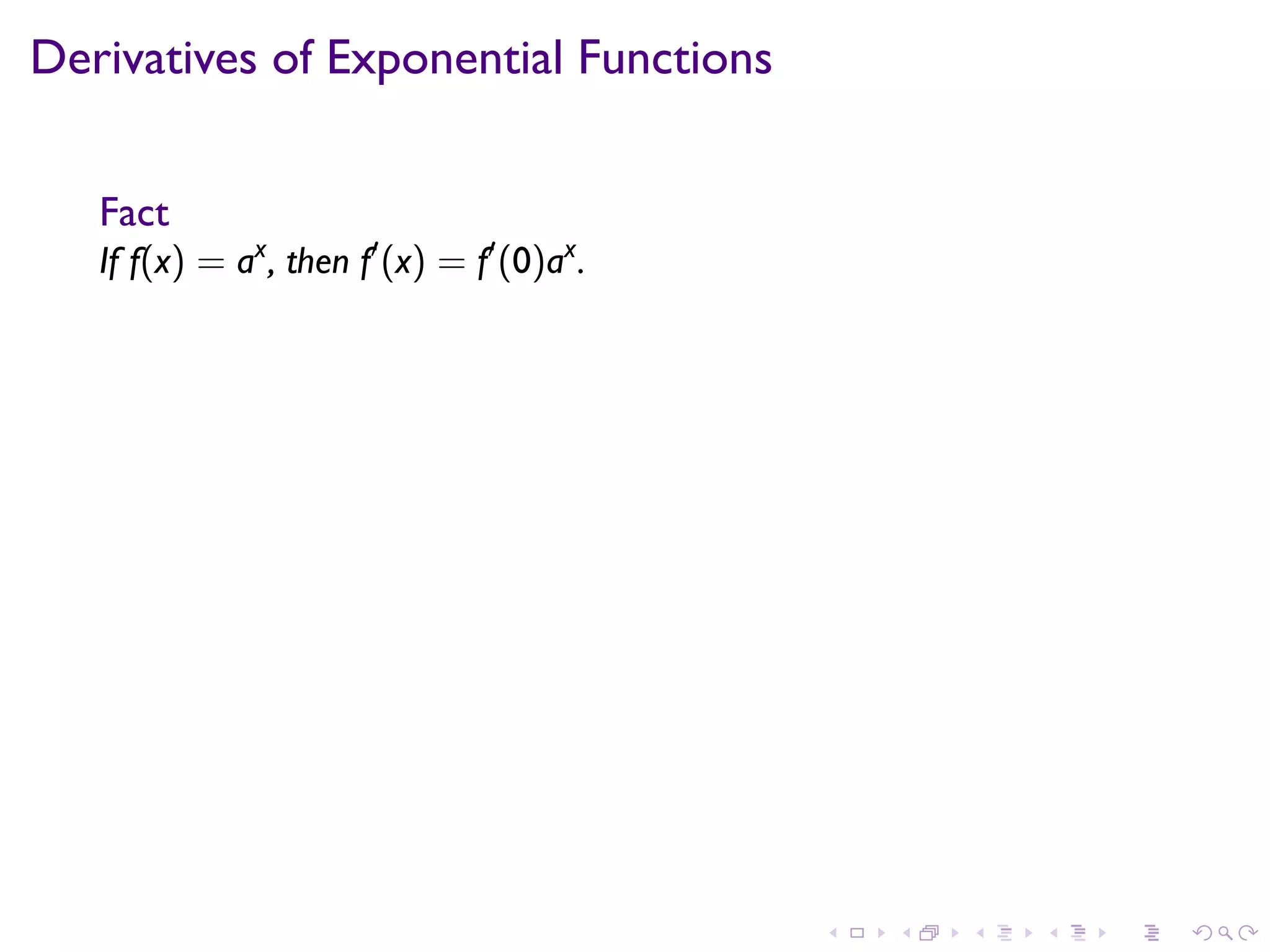 Lesson 16: Derivatives of Exponential and Logarithmic Functions