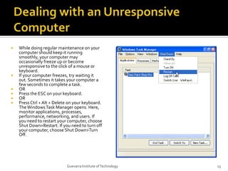 Lesson 16 Using Systems Tools For Basic Maintenance | PPTX
