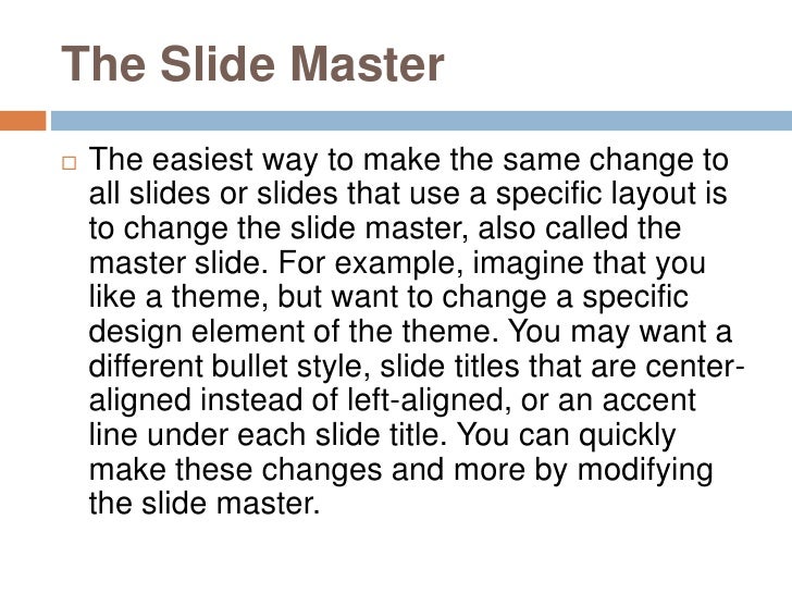 Lesson16 using the slide master