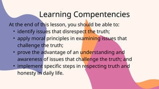 Enriching Truthfulness in Life: Understanding and Applying Moral ...
