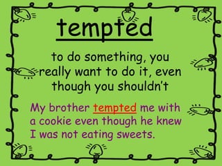 Tempted Example Lesson 16 the school story | PPTX