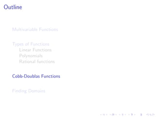 Lesson17: Functions Of Several Variables