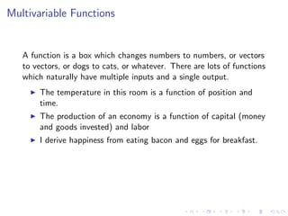 Lesson17: Functions Of Several Variables