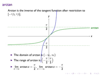 Lesson 17: Inverse Trigonometric Functions