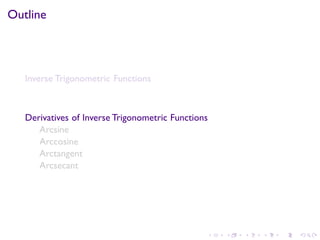 Lesson 17: Inverse Trigonometric Functions