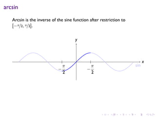 Lesson 17: Inverse Trigonometric Functions