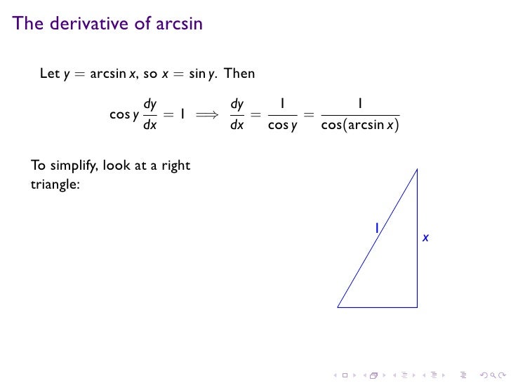 Lesson 17 Inverse Trigonometric Functions