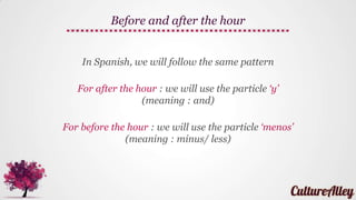 Basic Spanish | Lesson 17 | Asking and telling time in Spanish! | PPTX