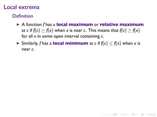 Lesson 18: Maximum and Minimum Vaues