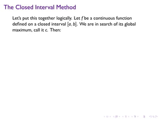 Lesson 18: Maximum and Minimum Vaues