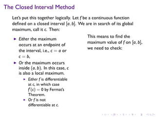 Lesson 18: Maximum and Minimum Vaues
