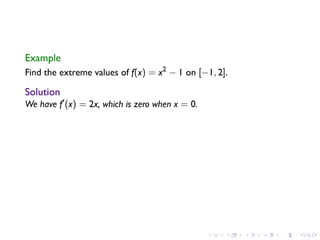 Lesson 18: Maximum and Minimum Vaues