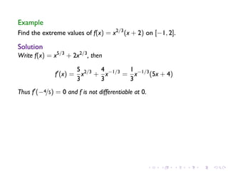 Lesson 18: Maximum and Minimum Vaues