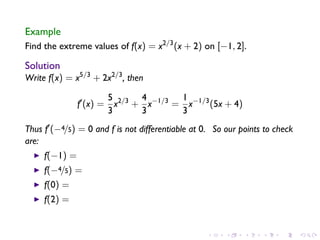 Lesson 18: Maximum and Minimum Vaues