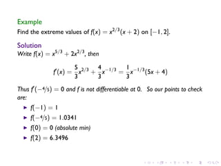 Lesson 18: Maximum and Minimum Vaues