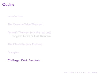 Lesson 18: Maximum and Minimum Vaues